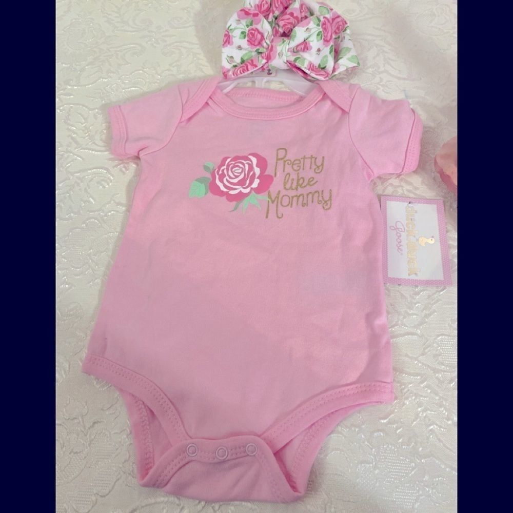 🎉Girls Duck Duck Goose Matching Set Size:6-9M